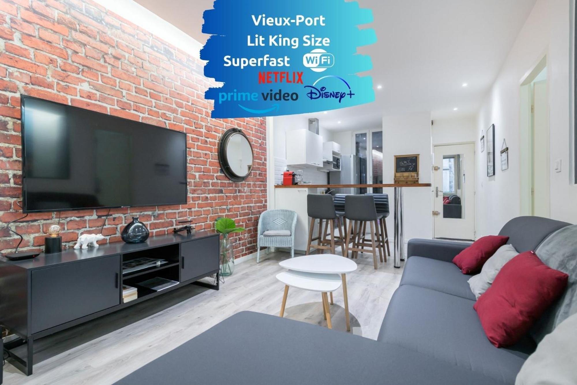 Apartment Sud Passion - Fada Vieux Port - Calme - Linge De Qualite - Lit King Size - Fibre
